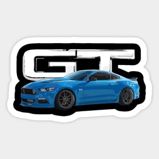 mustang gt 5.0 grabber blue on bags Sticker